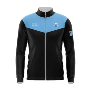 Full Dye Sub Full Zipper Woven Microfiber Warmup Jacket with Caped Back - Adult/Youth