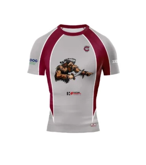 Full Dye Sub Raglan Placket Rugby Pattern - Short Sleeve Jersey - Adult/Youth