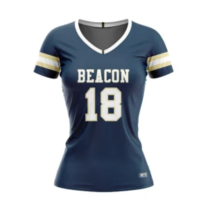 Full Dye Sub Short Sleeve Jersey - Pro Fit Volleyball Pattern - V Neck - Womens/Youth Girls