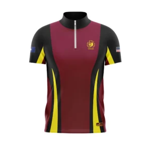 Full Dye Sub Quarter Zip Bowling Pattern Pullover Shirt - Short or Long Sleeve - Adult/Womens/Youth
