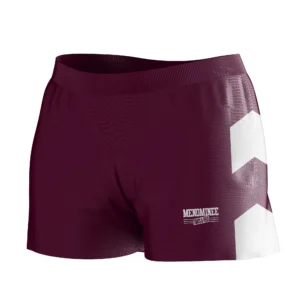 Varsity Pattern Track/XC Shorts - Curved Hem Leg Openings  - Unlined - Womens/Youth Girls