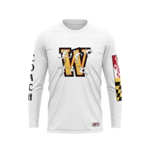 Full Dye Sub Workout Shirts - Varsity Pattern - Long Sleeves - Adult/Youth