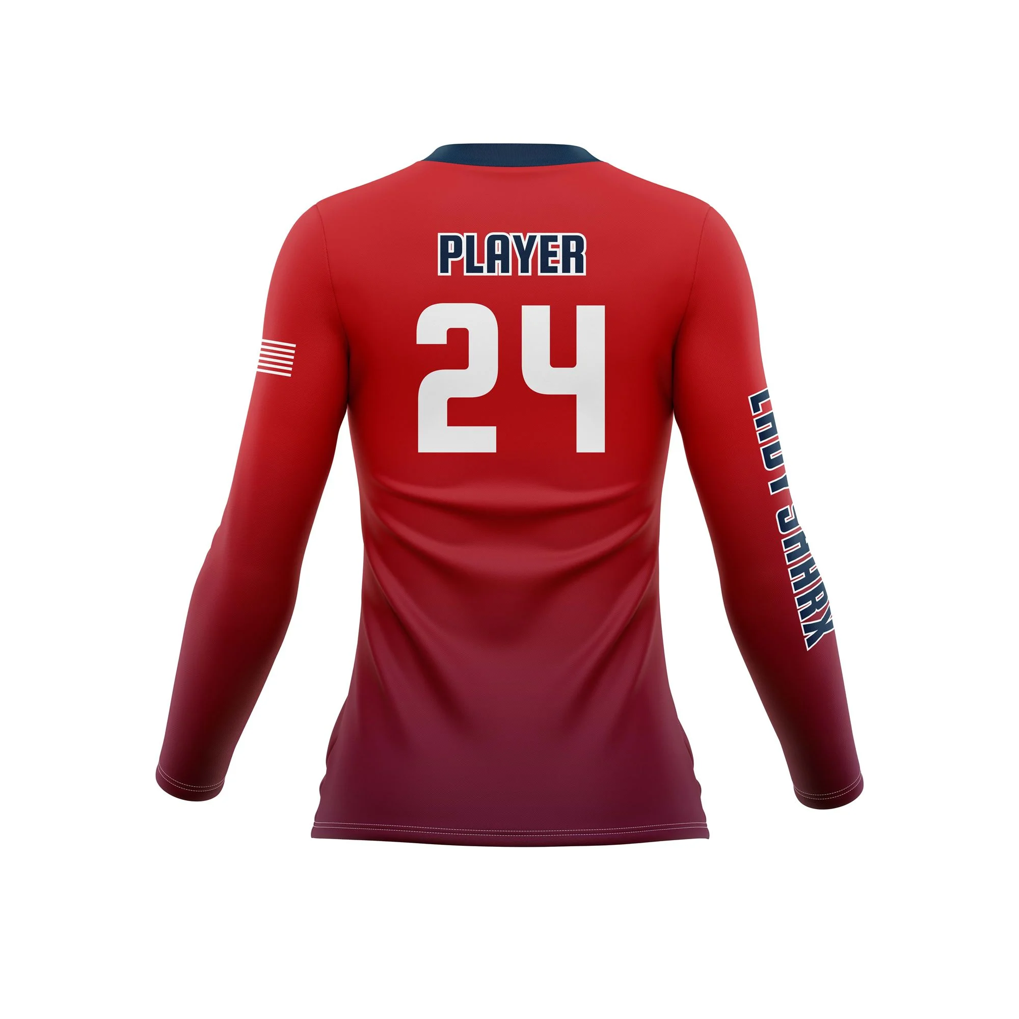 Full Dye Sub Long Sleeve Jersey - Pro Fit Volleyball Pattern - Womens/Youth Girls - Image 3