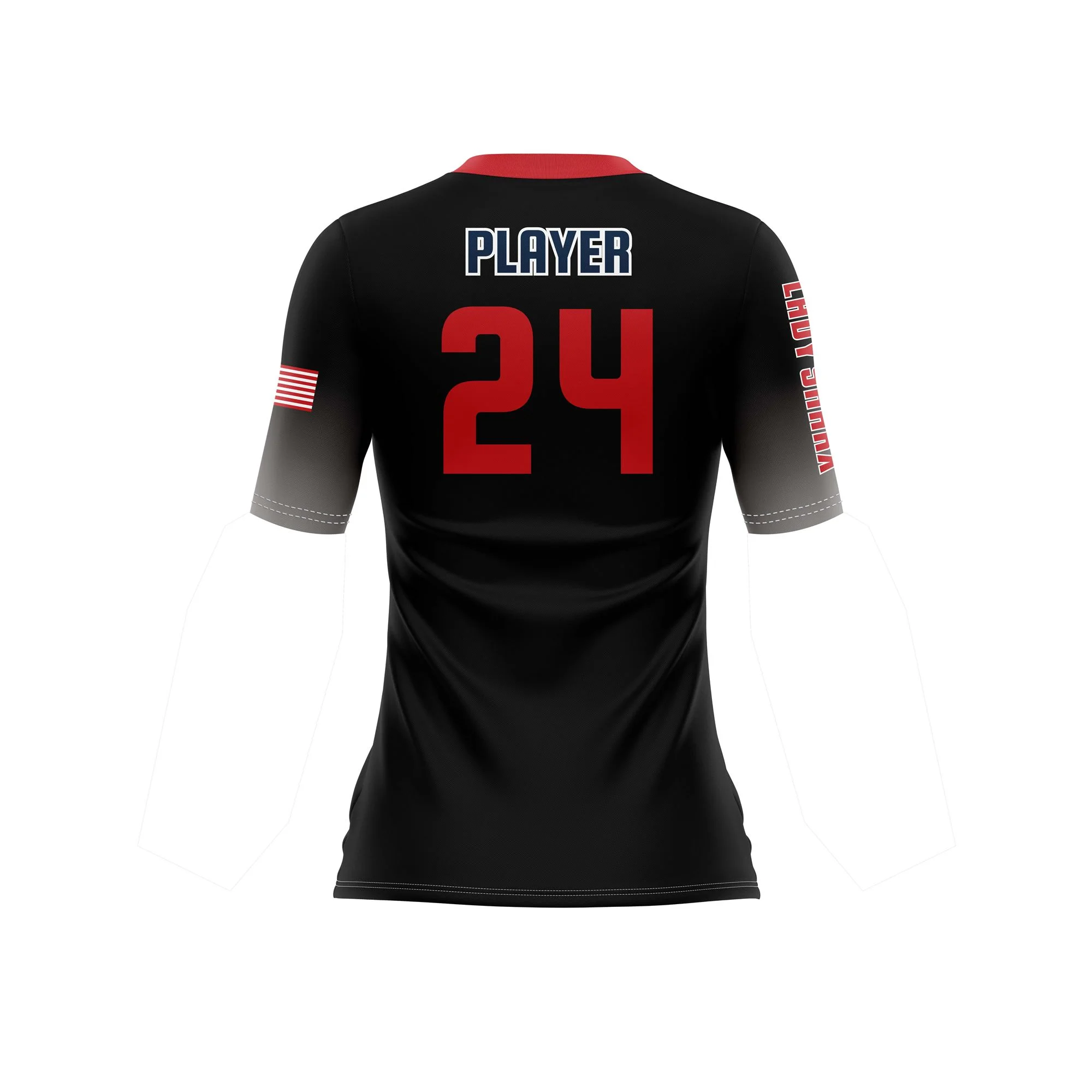 Full Dye Sub Short Sleeve Jersey - Pro Fit Volleyball Pattern - Womens/Youth Girls - Image 2