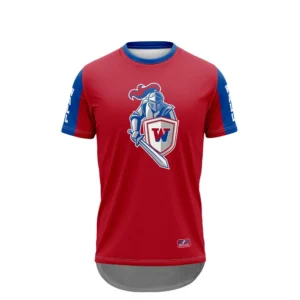 Full Dye Sub Wrestling Raglan Sleeve Compression Shirt - Adult/Youth - with 3" extended rear Tail - Short Sleeves - Crew or V-neck