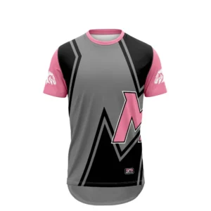 Full Dye Sub Wrestling Set-in Sleeve Compression Jersey - Womens/Youth Girls - with 3" extended rear Tail - Short Sleeves - Crew or V-neck