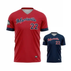 Full Dye Sub Single Ply Reversible Baseball/Softball Jersey - Varsity Pullover Pattern - Short Sleeve - V-neck - Adult/Youth