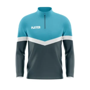 Full Dye Sub Quarter Zip Pullover Warmup Jacket - Polyester Brushed Fleece - Womens/Youth