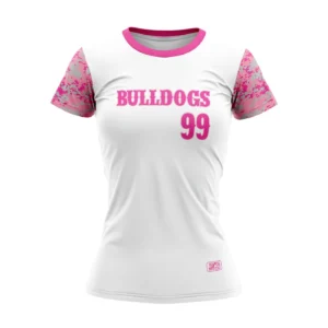 Full Dye Sub Fastpitch Short Sleeve Pullover V-Neck Jersey - Varsity Pattern - Raglan Sleeve - Womens/Youth