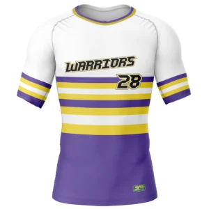 Full Dye Sub Baseball/Softball Short Sleeve Pullover V-Neck Jersey - Varsity Pattern - Raglan Sleeve - Adult/Youth