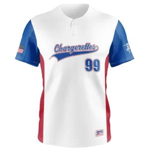 Full Dye Sub Fastpitch Two Button Jersey - Pro-Line Pattern with Pro Raglan Sleeves - Womens/Youth