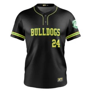 Full Dye Sub Baseball/Softball Two Button Jersey - Pro-Line Pattern with Set-In Sleeves - Adult/Youth