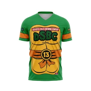 Full Dye Sub Baseball/Softball Short Sleeve Pullover Jersey - V-Neck -Varsity Pattern - Adult/Youth