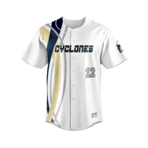 Full Dye Sub Fastpitch Faux Full Button Short Sleeve Jersey - Varsity Pattern - Womens/Youth