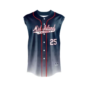 Full Dye Sub Fastpitch Faux Full Button Sleeveless Jersey - Varsity Pattern - Womens/Youth