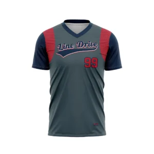 Full Dye Sub Baseball/Softball V-Neck Pullover Jersey - Pro-Fit Pro-Line Pattern - Adult/Youth