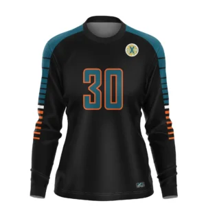 Full Dye Sub Long Sleeve Jersey - Varsity Pattern - Womens/Youth Girls