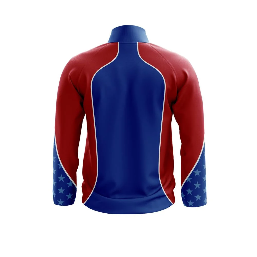 Full Dye Sub Full Zipper Woven Microfiber Warmup Jacket - Long Sleeve - Adult/Youth - Image 2